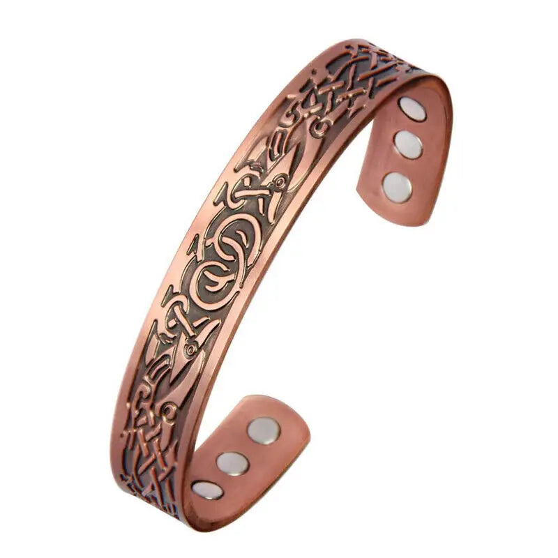 Pure Copper Bracelet Magnetic Healing Bio Therapy Arthritis Pain Relief Bangle Copper Bracelet Magnetic Bangle Bio Therapy