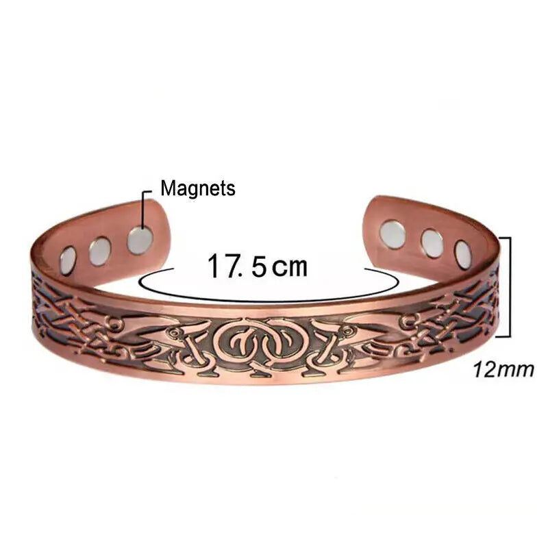 Pure Copper Bracelet Magnetic Healing Bio Therapy Arthritis Pain Relief Bangle Copper Bracelet Magnetic Bangle Bio Therapy