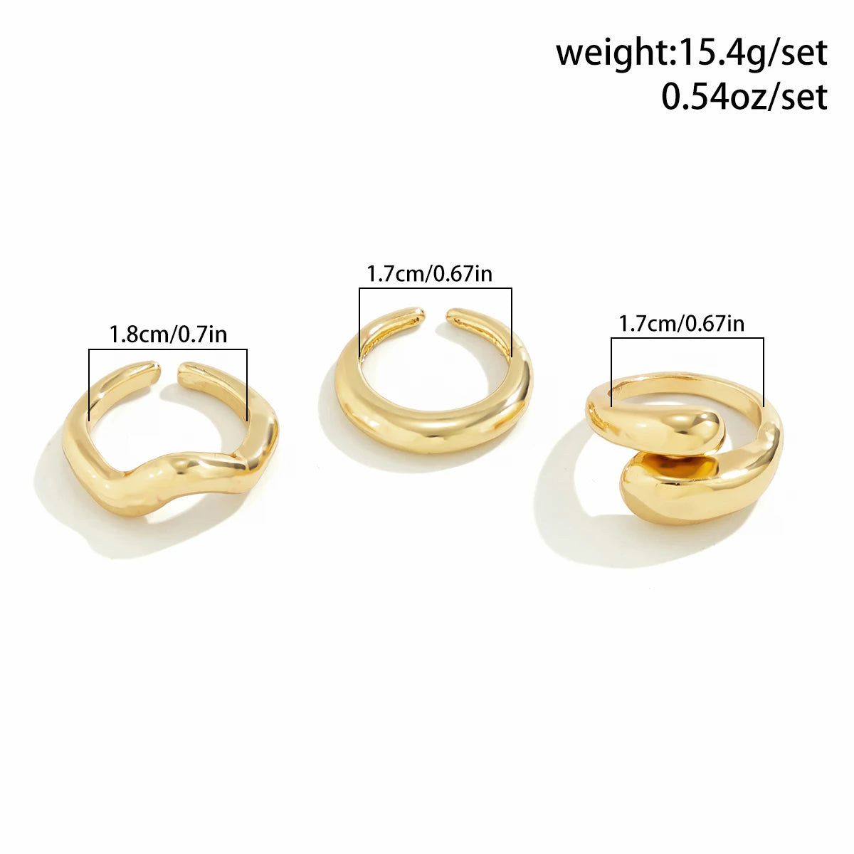 Gold Color Snake Rings for Women 2024 Trendy Goth Geometric Adjustable Open Finger Rings Wed Jewelry Gift