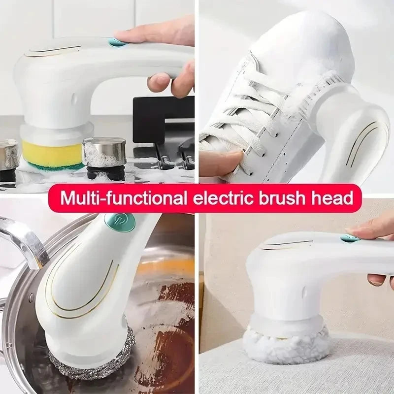 1PC electric cleaning brush, handheld wireless multifunctional charging, portable household kitchen dishwasher, brush pot